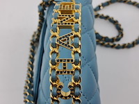 Handtas, chanel, mini flapbag, mintgroen - afbeelding 11 van  13
