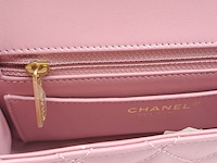 Handtas, chanel, mini flapbag, roze - afbeelding 2 van  13