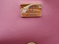 Handtas, chanel, mini flapbag, roze - afbeelding 3 van  13
