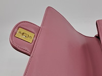 Handtas, chanel, mini flapbag, roze - afbeelding 11 van  13