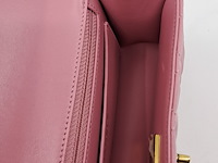 Handtas, chanel, mini flapbag, roze - afbeelding 13 van  13