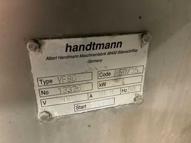 Handtmann vf80 vacuümvulmachine - afbeelding 5 van  5