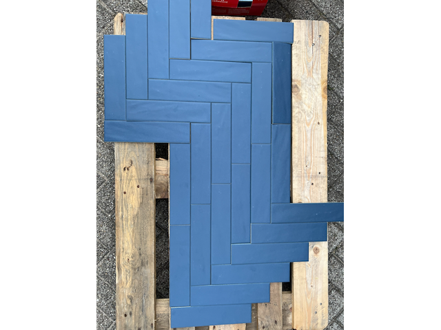 Handvorm tegels blauw 1,08 m2 - afbeelding 1 van  1