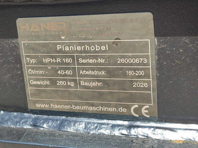 Haner - 2026 - hph-t160 - minigraafmachine - afbeelding 10 van  11