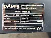 Haner - 2026 - hph200 - vlakraam voor minigraafmachine - afbeelding 6 van  9
