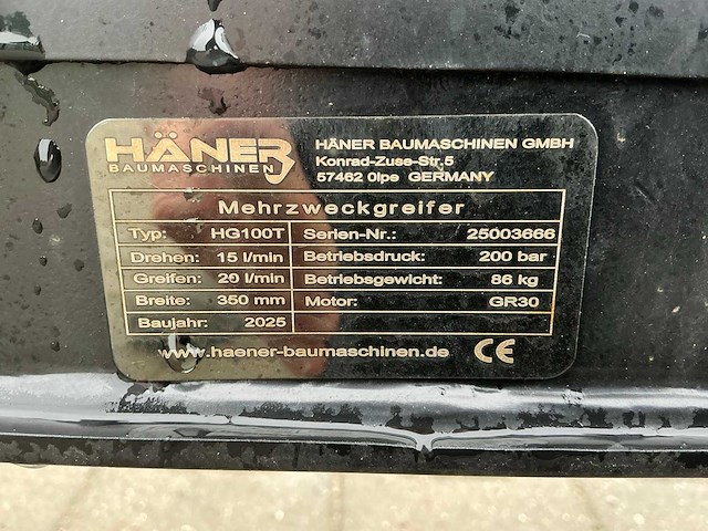 Häner baumaschinen hg100t sorteergrijper / multigrijper - afbeelding 4 van  12