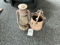 Hang en olielamp vintage - afbeelding 1 van  4