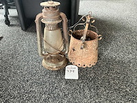 Hang en olielamp vintage - afbeelding 2 van  4