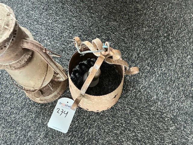 Hang en olielamp vintage - afbeelding 3 van  4