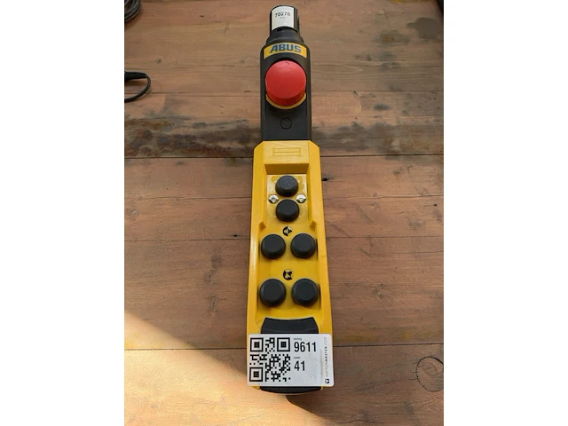 Hangbediening met noodstop, abus, ht 611-s, geel/zwart, ip65 - afbeelding 1 van  4