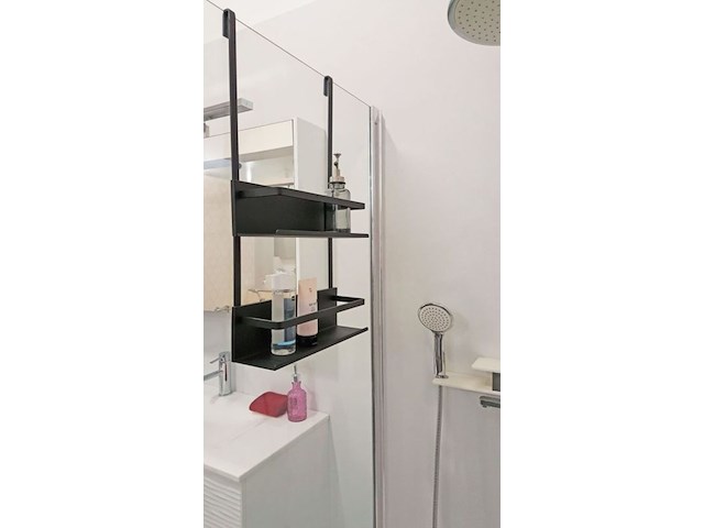 Hangend doucherek, allibert, loft game, zwart mat - afbeelding 2 van  2