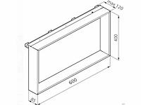 Hangend planchet novelinni, kuadra, zwart - afbeelding 3 van  5