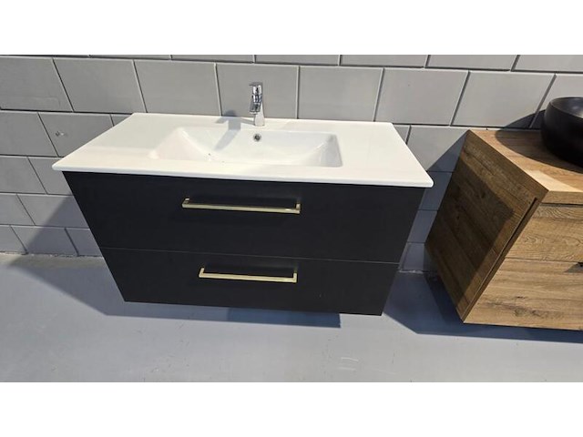 Hangend sanitair badmeubel, met kraan - afbeelding 4 van  8