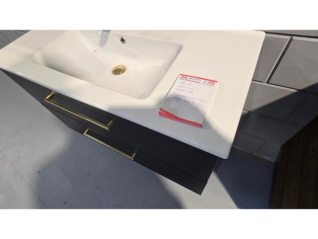Hangend sanitair badmeubel, met kraan - afbeelding 6 van  8