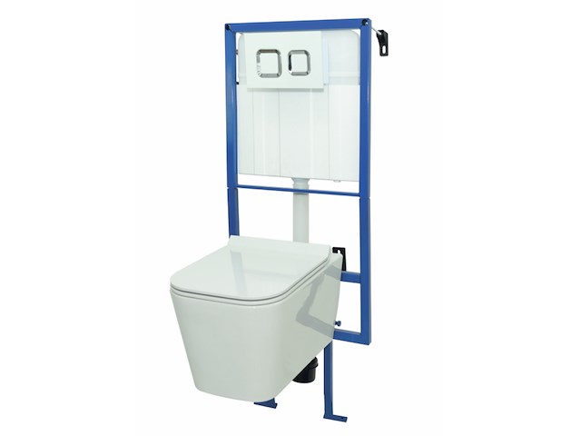 Hangend toilet volledige set, allibert, porselein, wit - afbeelding 1 van  3