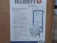 Hangend toilet volledige set, allibert, porselein, wit - afbeelding 2 van  3