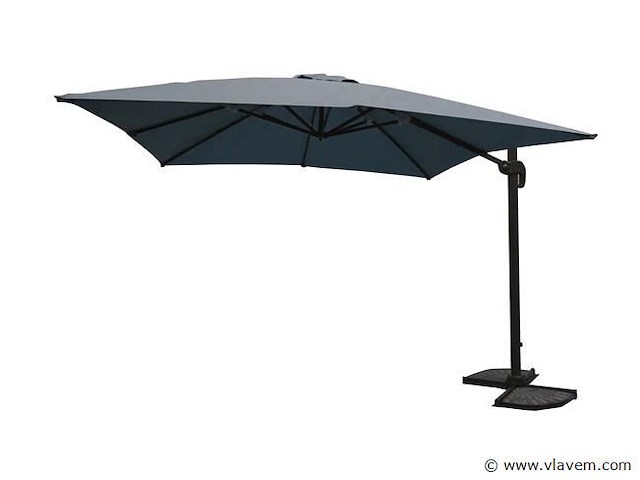 Hangende parasol donkergrijs - 300x300 cm - afbeelding 3 van  3