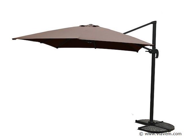 Hangende parasol taupe 300x400cm - afbeelding 3 van  3