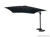 Hangende parasol zwart 300x300 cm - afbeelding 1 van  3
