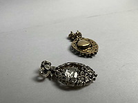 Hanger 14k goud, geslepen diamant (ca. 10x10mm), circa 1960 - afbeelding 4 van  5