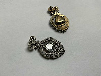 Hanger 14k goud, geslepen diamant (ca. 10x10mm), circa 1960 - afbeelding 5 van  5