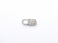 Hanger met briljant geslepen diamant in vierkante zetting - afbeelding 9 van  9