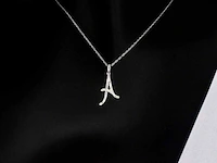Hanger met echte natuurlijke diamanten in de letter a, excl. ketting, excl. ketting