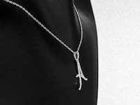 Hanger met echte natuurlijke diamanten in de letter a, excl. ketting, excl. ketting - afbeelding 5 van  7