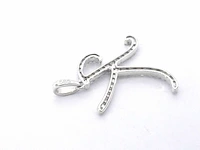 Hanger met echte natuurlijke diamanten in de letter k, excl. ketting - afbeelding 6 van  6