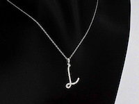 Hanger met echte natuurlijke diamanten in de letter l, excl. ketting - afbeelding 3 van  7