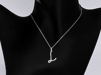 Hanger met echte natuurlijke diamanten in de letter l, excl. ketting - afbeelding 5 van  7