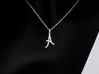 Hanger met natuurlijke diamanten in de letter a, excl. ketting - afbeelding 1 van  7