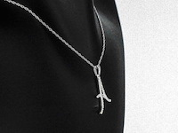 Hanger met natuurlijke diamanten in de letter a, excl. ketting - afbeelding 5 van  7