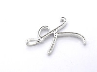 Hanger met natuurlijke diamanten in de letter k, excl. ketting - afbeelding 6 van  8