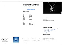 Hanger met natuurlijke diamanten letter k - afbeelding 3 van  7