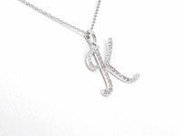 Hanger met natuurlijke diamanten letter k - afbeelding 4 van  7
