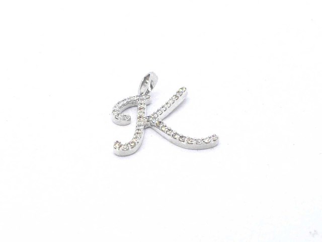 Hanger met natuurlijke diamanten letter k - afbeelding 6 van  7