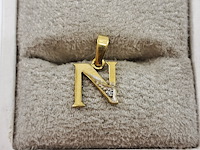Hanger, n met diamant, double - afbeelding 2 van  6