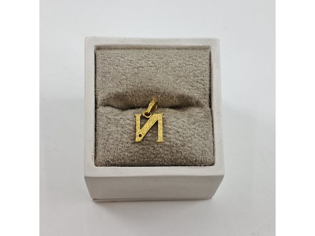 Hanger, n met diamant, double - afbeelding 3 van  6