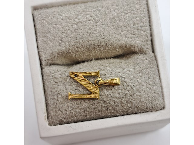 Hanger, n met diamant, double - afbeelding 4 van  6