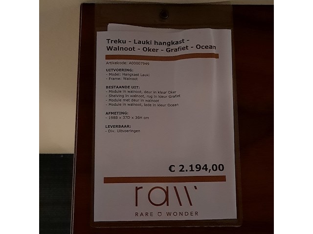 Hangkast treku, lauki, oker/grafiet - afbeelding 16 van  16