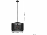 Hanglamp - ø 45 cm -staal eglo, manby, zwart - afbeelding 3 van  3