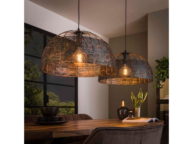 Hanglamp 2l armor 60 diameter, zwart bruin - afbeelding 1 van  1