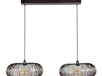 Hanglamp 2x diameter 43 disc coper twist, zwart - afbeelding 1 van  3