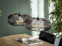 Hanglamp 2x diameter 43 disc coper twist, zwart - afbeelding 3 van  3