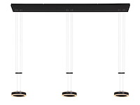 Hanglamp 3 lichts, steinhauer, piola 3501zw, zwart, 2026 - afbeelding 1 van  5
