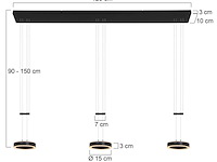 Hanglamp 3 lichts, steinhauer, piola 3501zw, zwart, 2026 - afbeelding 3 van  5