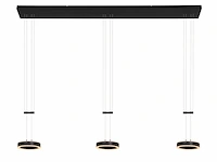 Hanglamp 3 lichts, steinhauer, piola 3501zw, zwart, 2026