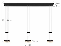 Hanglamp 3 lichts, steinhauer, piola 3501zw, zwart, 2026 - afbeelding 3 van  5