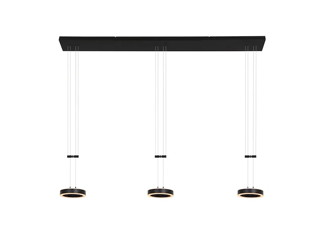 Hanglamp 3 lichts, steinhauer, piola 3501zw, zwart, 2026 - afbeelding 1 van  5